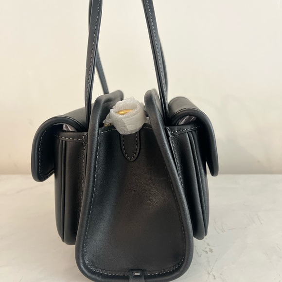 COACH The Safari Bag 
Black Mini Bag with Gold Clasp - Picture 4 of 8